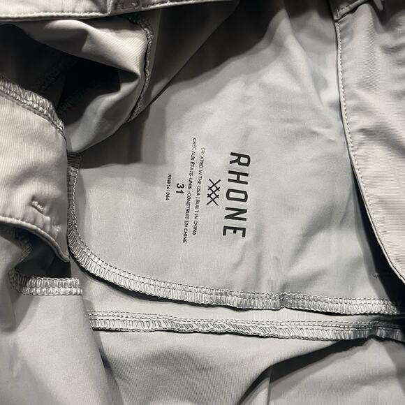 Rhone Resort Shorts Mens 31 Gray Chino 8" Inseam Flat Front Preppy Outdoor - Picture 3 of 4